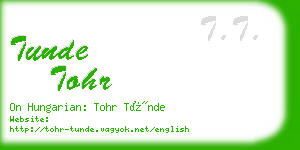 tunde tohr business card